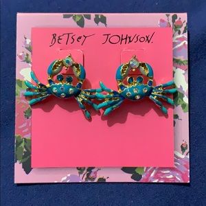 Betsey Johnson crab earrings